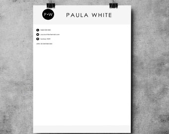 letterhead template printable letterhead design microsoft etsy printable letterhead templates