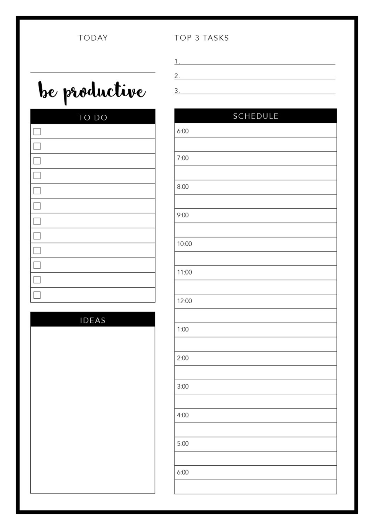 Daily Planner Etsy