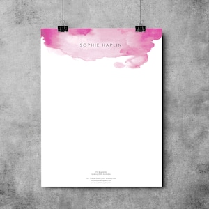 Haplin watercolour letterhead template | Letterhead design | printable or digital letterhead