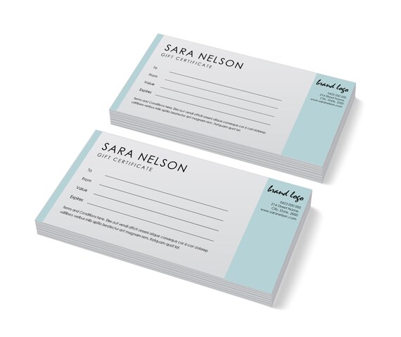 gift card template printable voucher design etsy printable voucher