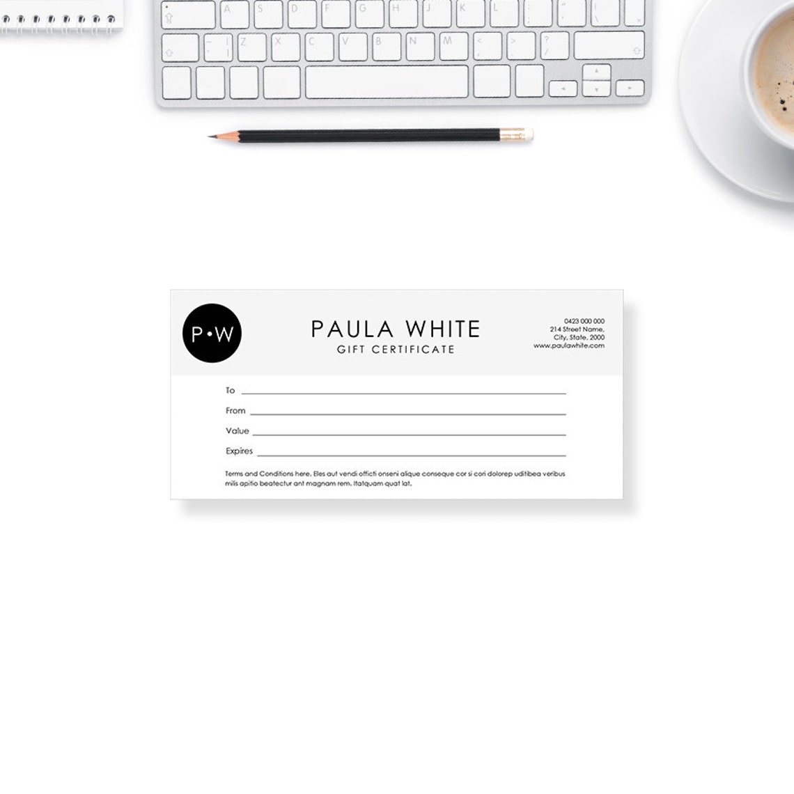 Gift Certificate Template Printable Voucher Design Voucher - Etsy