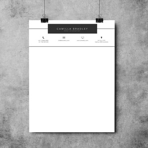 Plantilla de membrete / Diseño de membrete imprimible / Membrete de Microsoft Word