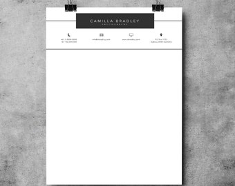 Letterhead Template | Printable Letterhead Design | Microsoft Word Letterhead