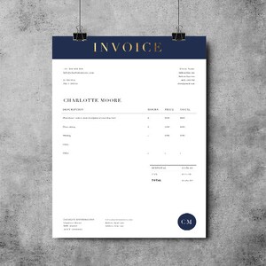 Printable Invoice Template | MS Word receipt template | Photoshop receipt template