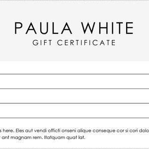Gift Certificate Template Printable Voucher Design Voucher Template Gift Certificate Download image 2