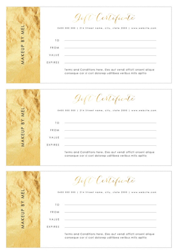 Cadeaubon Sjabloon Instant Download Bewerkbare Ms Word Etsy