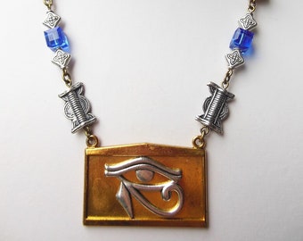 Joyería egipcia Horus cristal azul