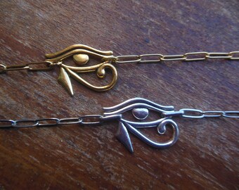 Gold or silver eye of Horus bracelet