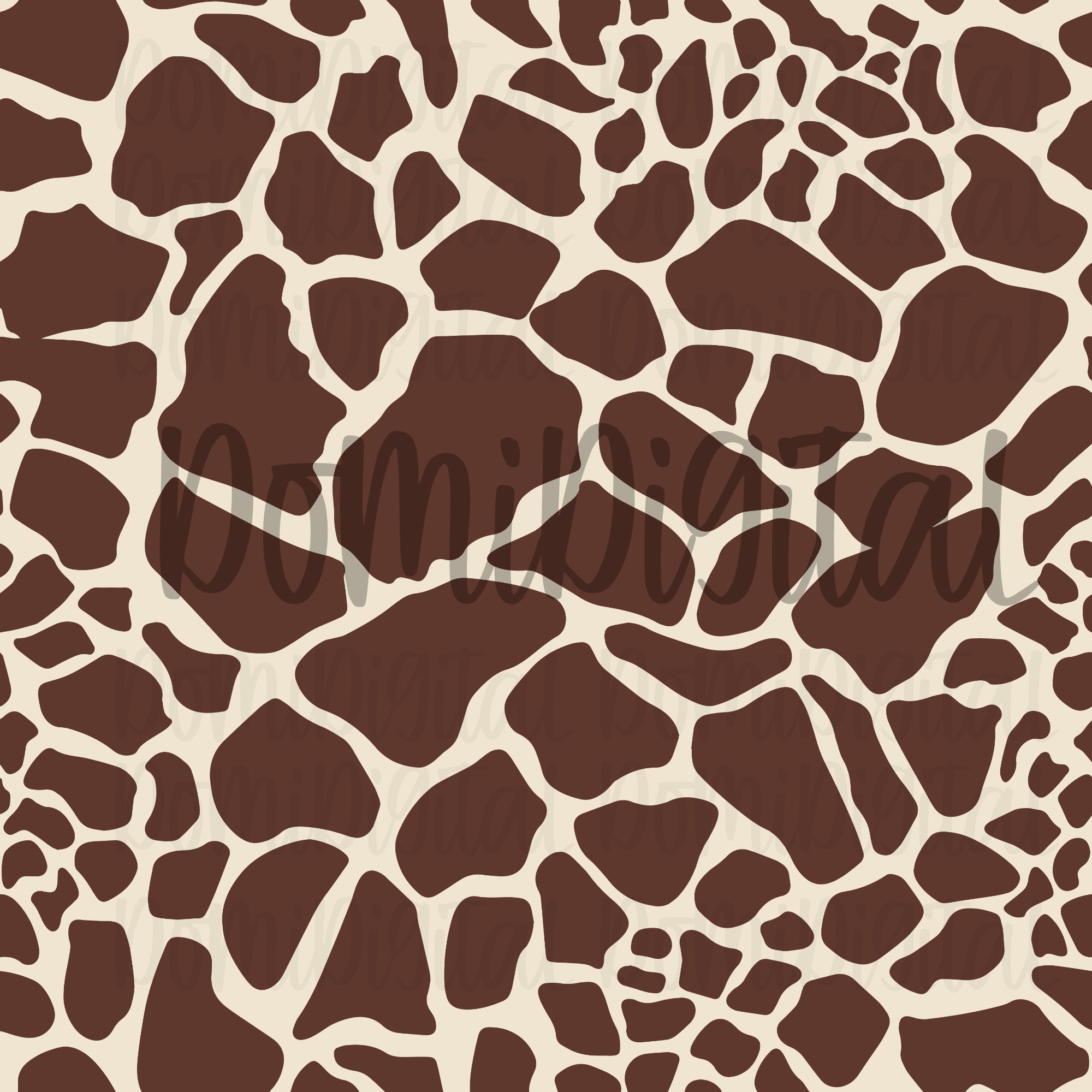 Giraffe Print Fabric by the Yard, Brown Animal Fur Pattern Print