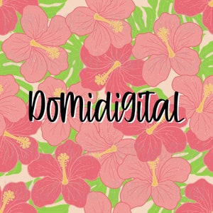 Tropical Seamless file/ Hibiscus seamless/ Hawaii seamless/ Aloha seamless/Seamless Files/ Digital Paper