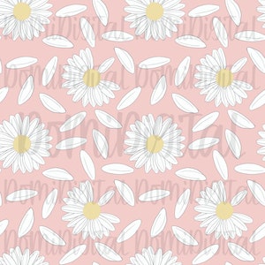 Daisy Floral seamless pattern/Daisy Print/fabric pattern/Seamless Daisy/Floral girls Pattern/Seamless Pattern/Digital Paper/Girls Pattern