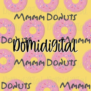 Donuts seamless pattern/Sprinkle Donut/Donut pattern/Mmm Donuts/Movie Pattern/Seamless Pattern/Digital Paper/Homer Pattern