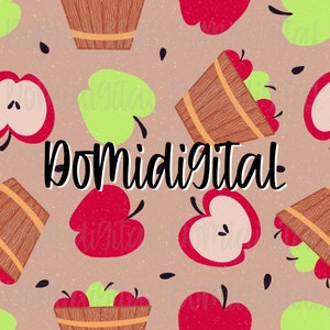 Padrão sem emenda de colheita de maçã/padrão sem emenda de maçã/pomar sem costura/outono sem costura/frutas sem costura/papel digital de outono
