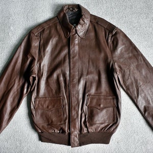 Vintage Type a 2 Leather Jacket - Etsy Vintage Type a 2 Leather Jacket - Etsy