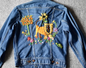 Vintage 70s Wrangler Velour Corduroy Jacket - Faded Orange