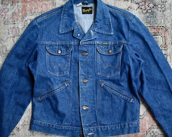 Vtg 60s Wrangler Selvedge Denim Talon Zip Pleated Trucker Jean