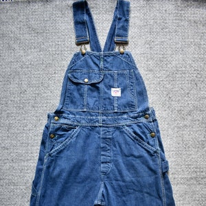 Vtg 50s ANVIL Brand Blue Denim Bibs Work Overalls Dungarees USA