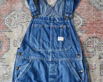 Vtg 50s ANVIL Brand Blue Denim Bibs Work Overalls Dungarees USA