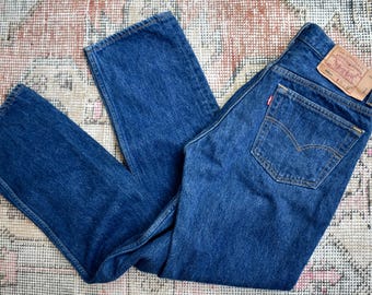 Vtg 90s Levi's 501xx Blue Denim Straight Leg Jeans Made in USA W29 L28.5