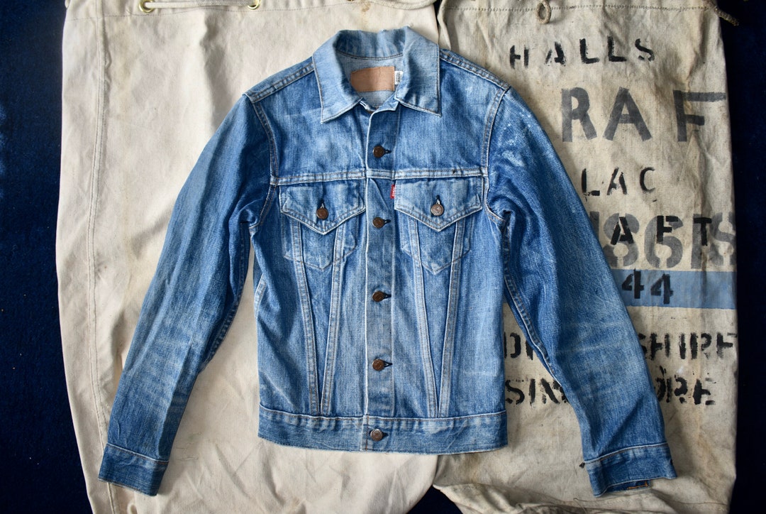 60s USA Levi’s BIGE 70505 denim jacket Vtg 60s 70s Levi's 70505 Big E Blue Denim 2 Pocket Type 3