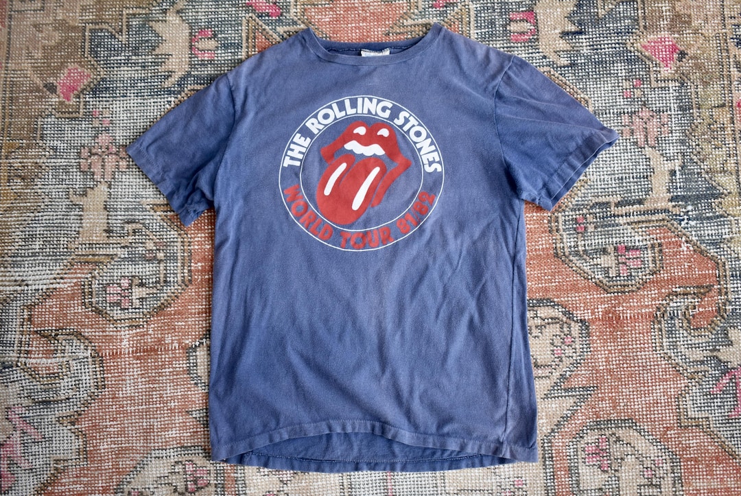 Vtg 80s the Rolling Stones World Tour 82/83 Single Stitch Rock