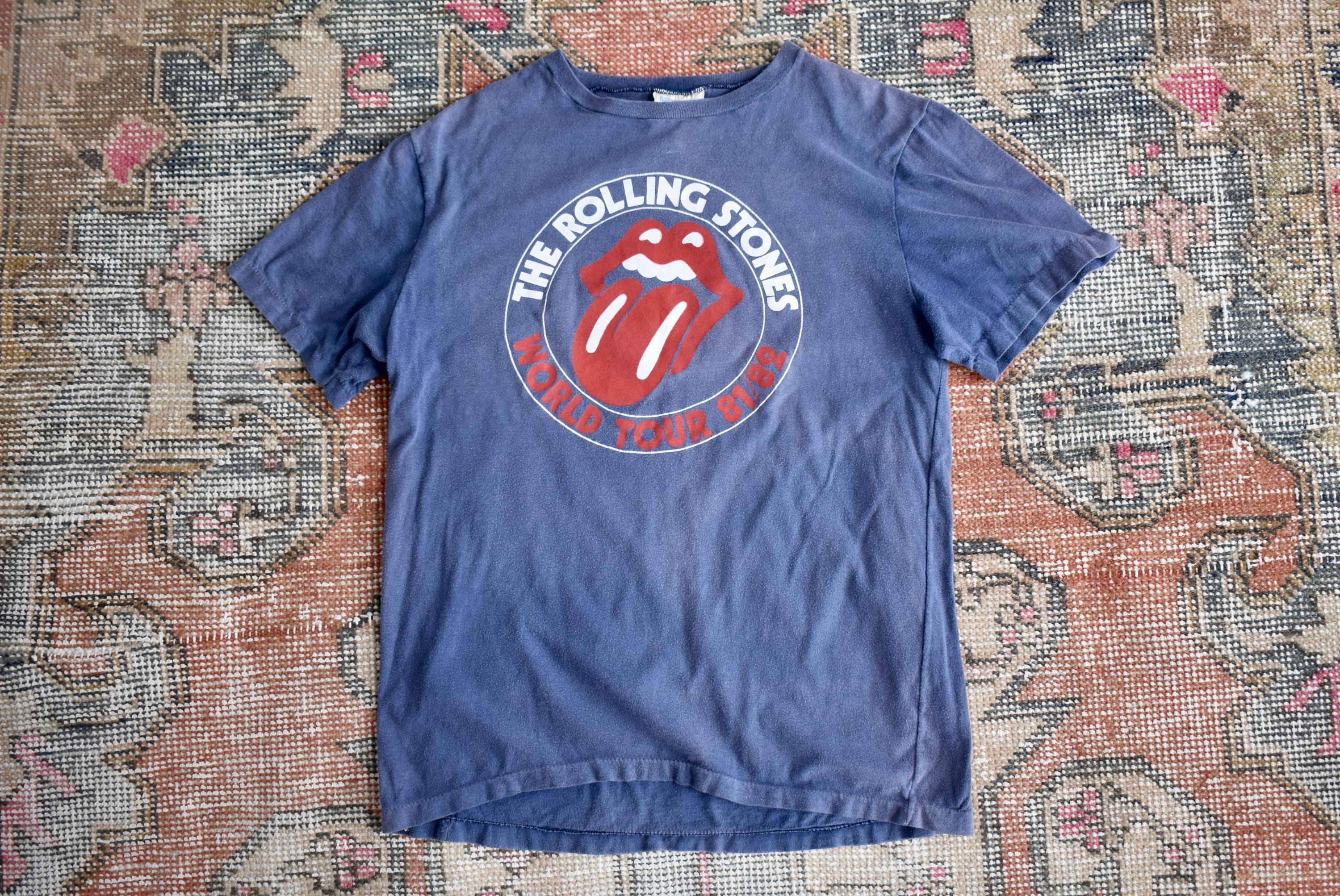 Vtg 80s the Rolling Stones World Tour 82/83 Single Stitch Rock