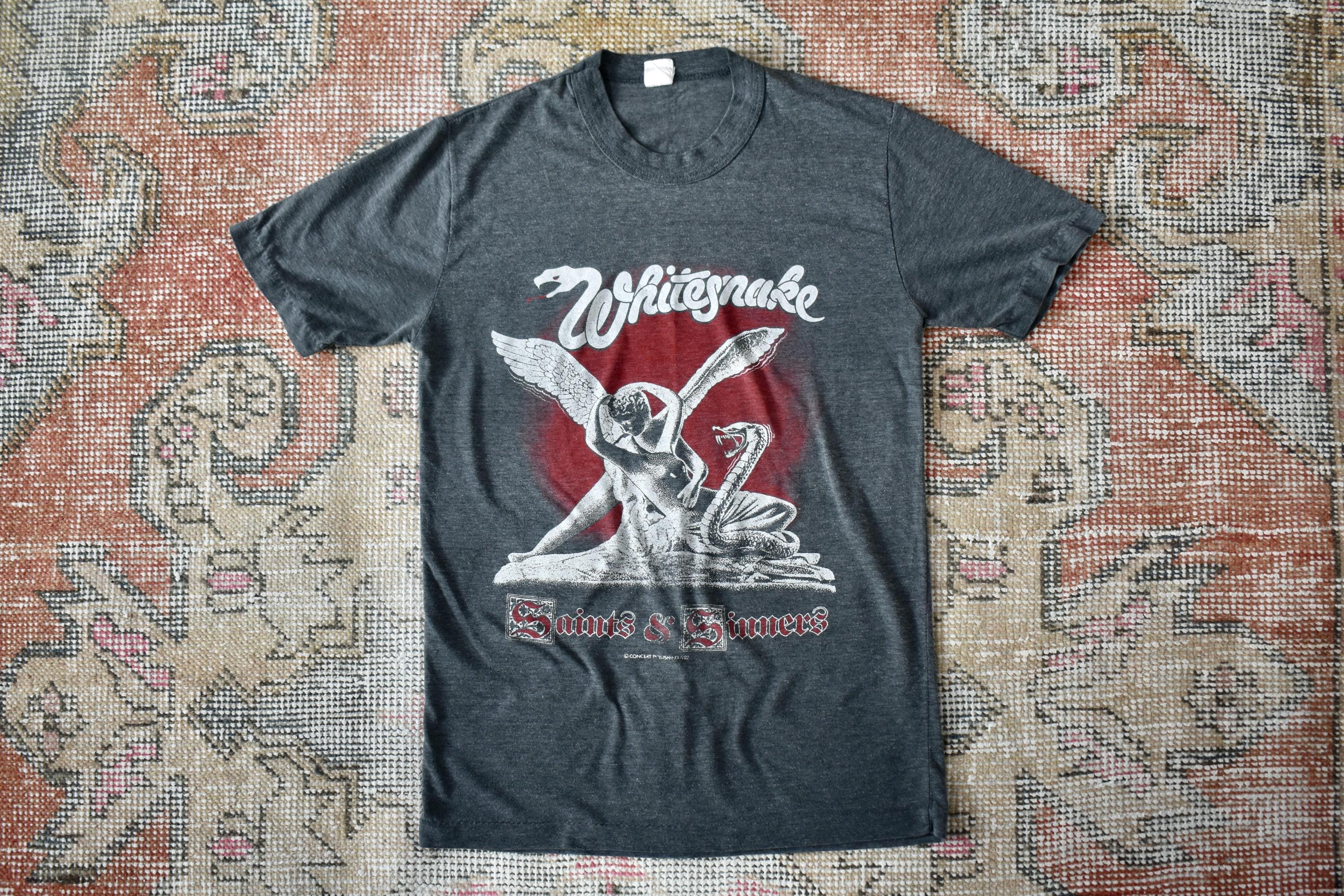 Vtg 80s Whitesnake 1982/83 Saints & Sinners Tour Single Stitch