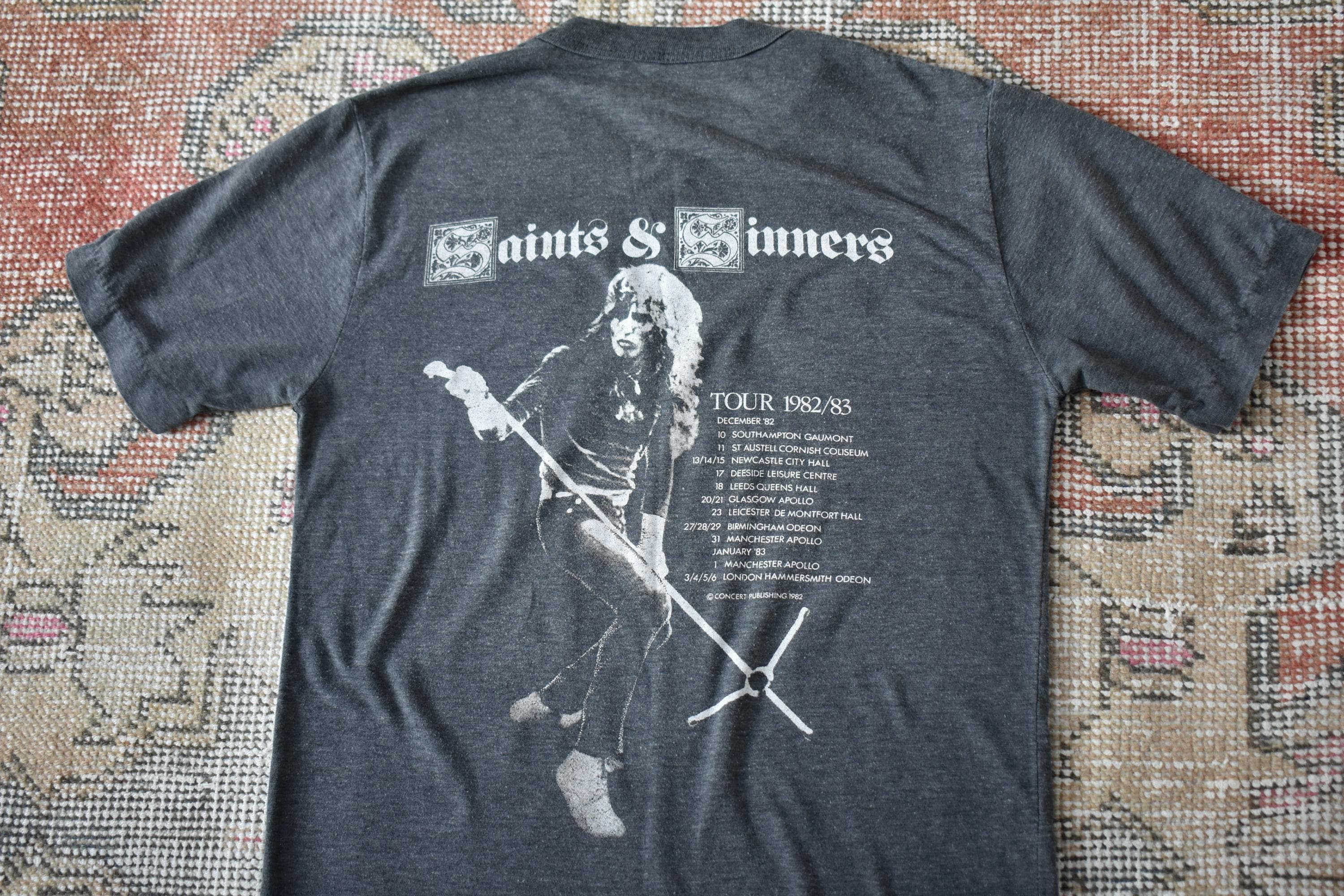 Vtg 80s Whitesnake 1982/83 Saints & Sinners Tour Single Stitch