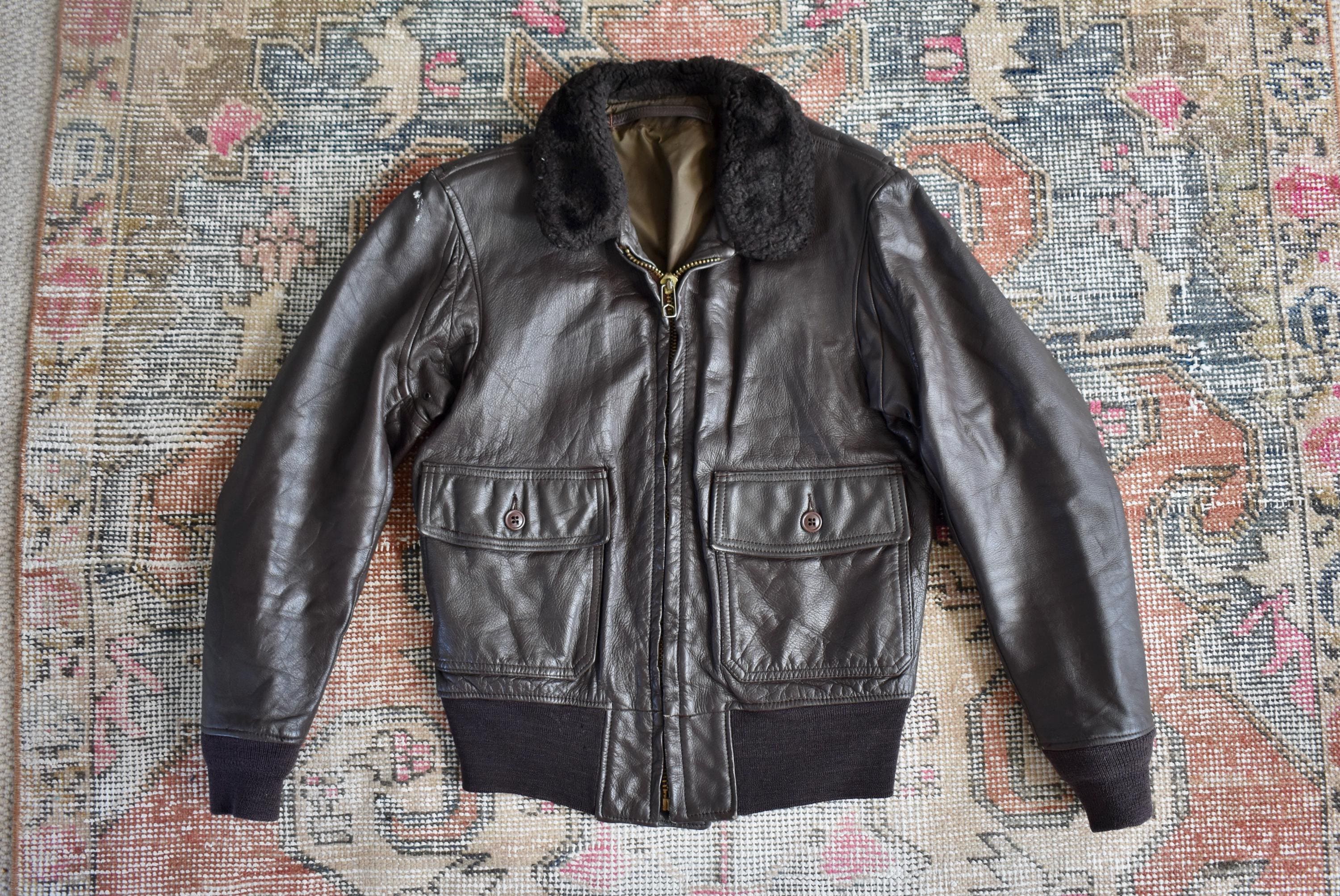 ジャケット・アウター 70s~80s Sears Leather jacket a-2 Vintage 70s Sears Leather Shop Type A-2 Leather Bomber