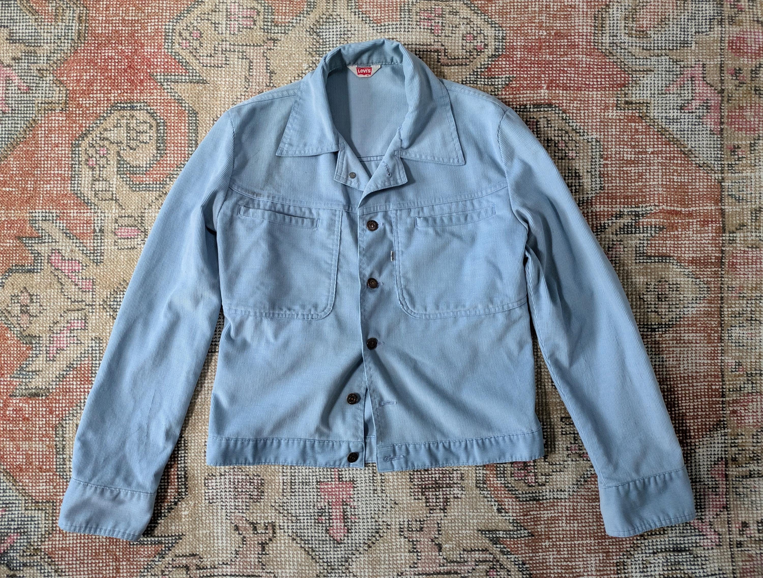 Vtg 70s Levi's White Tab Baby Blue Corduroy Jacket USA M 40 - Etsy