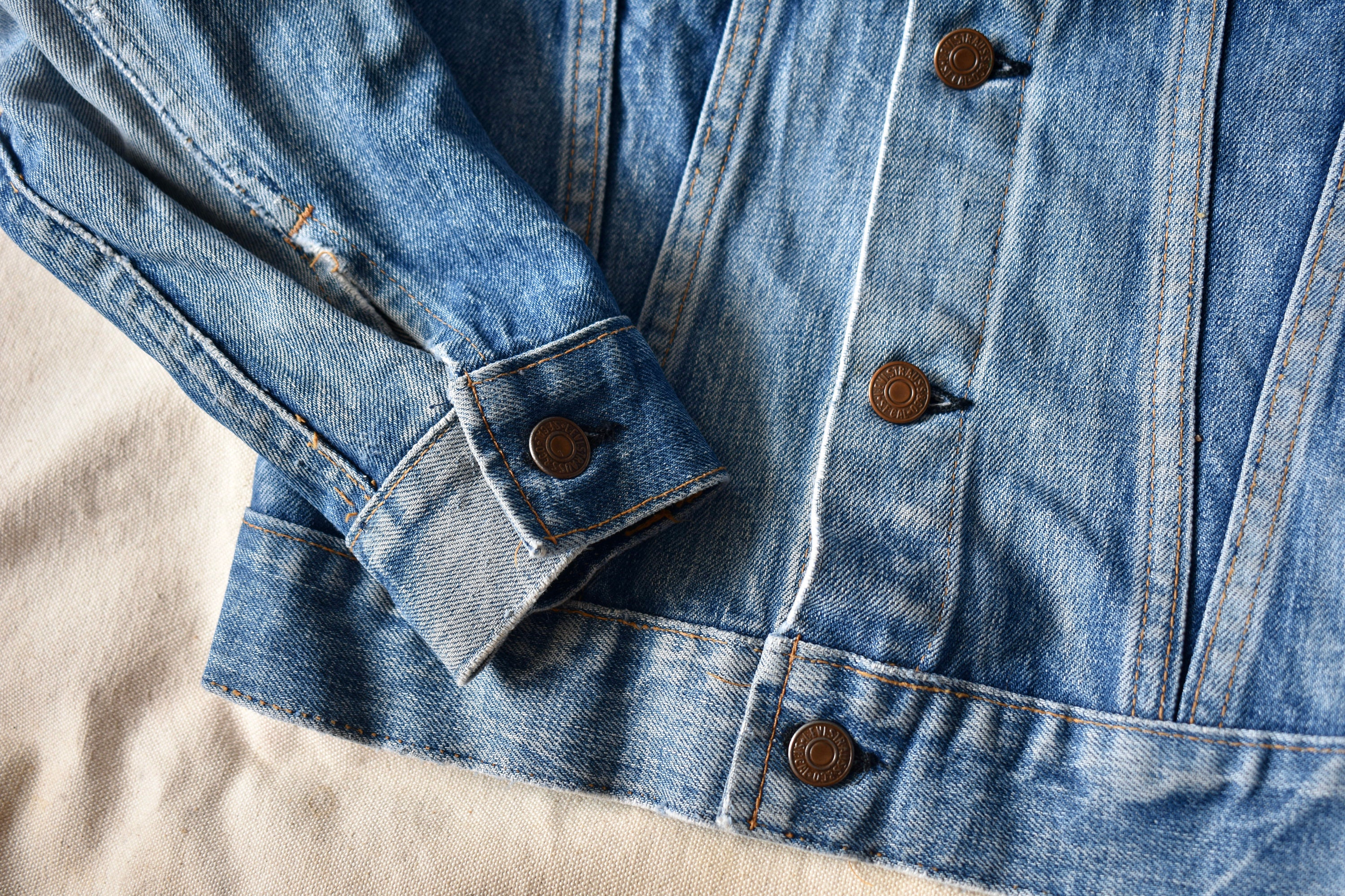 Vtg 60s 70s Levi's 70505 Big E Blue Denim 2 Pocket Type 3 Trucker