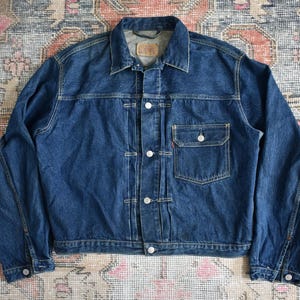 Vtg 80s Levi's 70501 01 Dark Blue Denim Cinch Back Type I Jacket