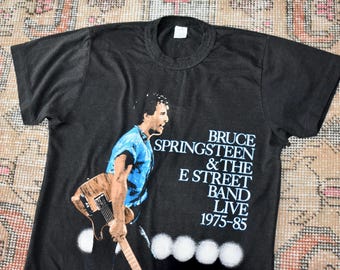 Vtg 80s Bruce Springsteen & E Street Band 1975-85 Tour T-shirt Tee