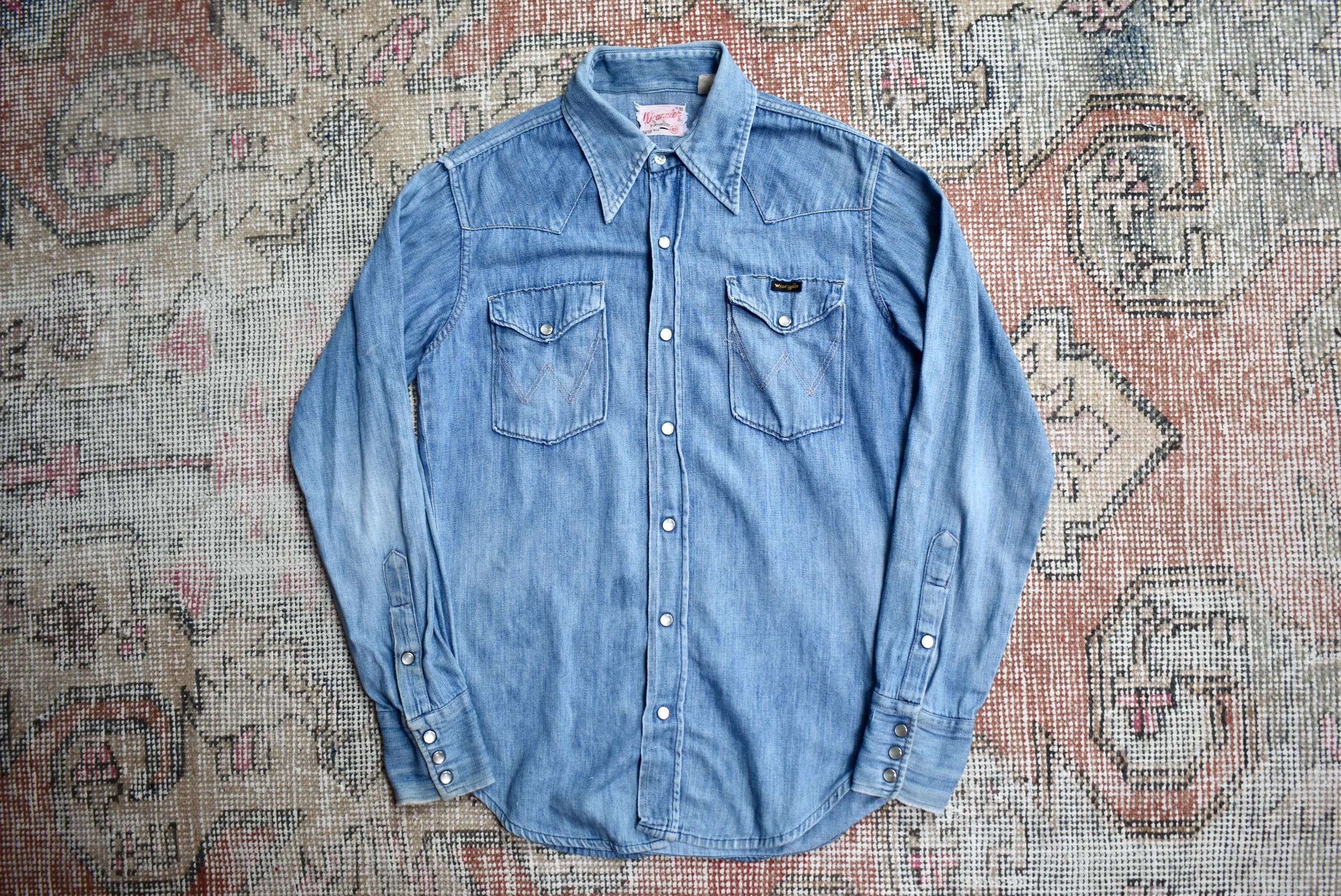 70s Wrangler Shirt Denim - Etsy Singapore