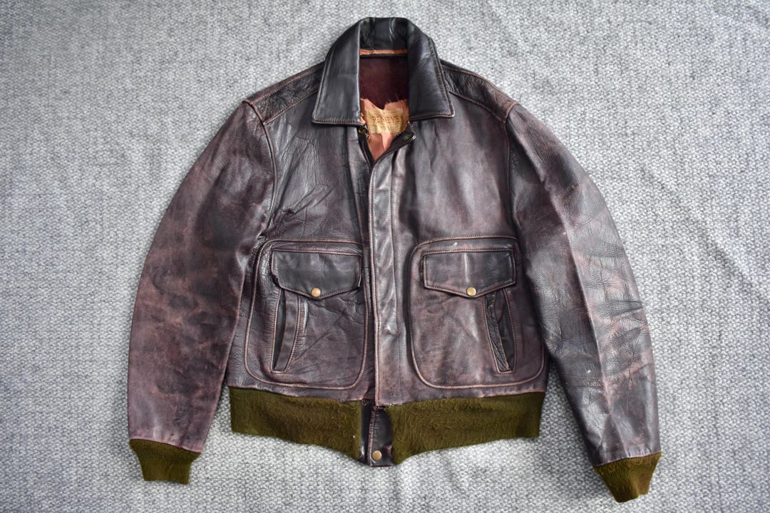 70～80s JC penney Rain Leather Jacket 茶色 70～80s JC penney Rain Leather Jacket 茶色