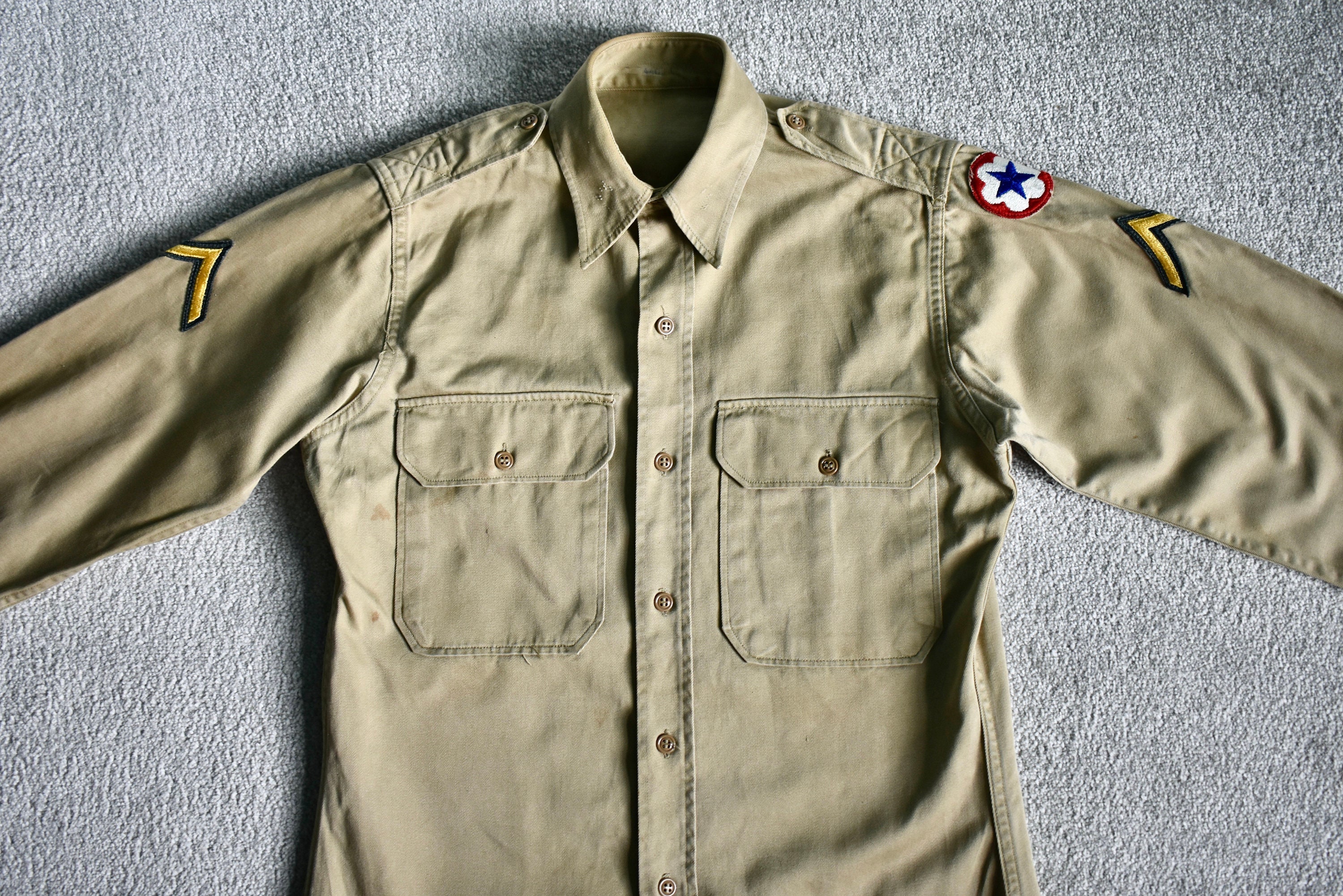 激安販売 デッドストック 1940s 米軍実物 WW2 USARMY Officer ピーコート