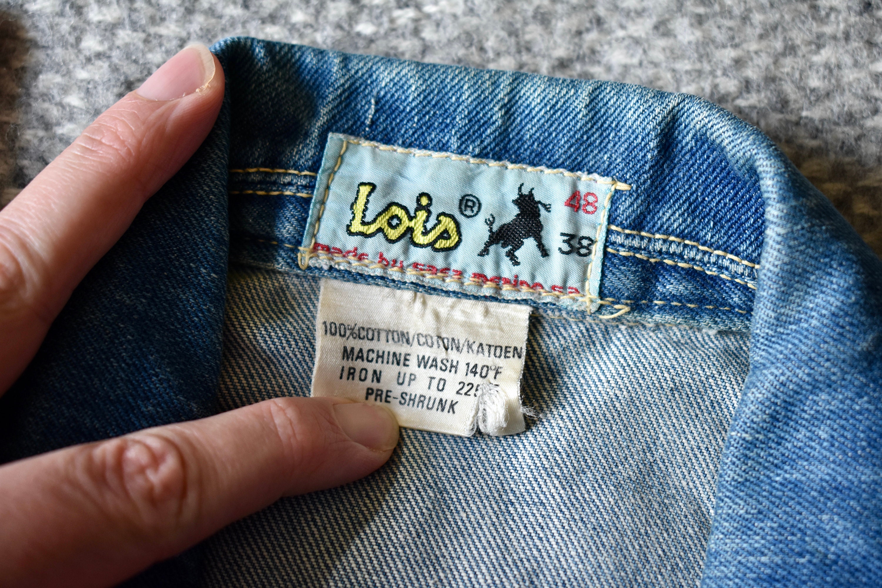 Vtg 60s 70s LOIS Blue Pleated Denim Type II Design Jean Vtg 60s 70s LOIS Blue Pleated Denim Type II Design Jean