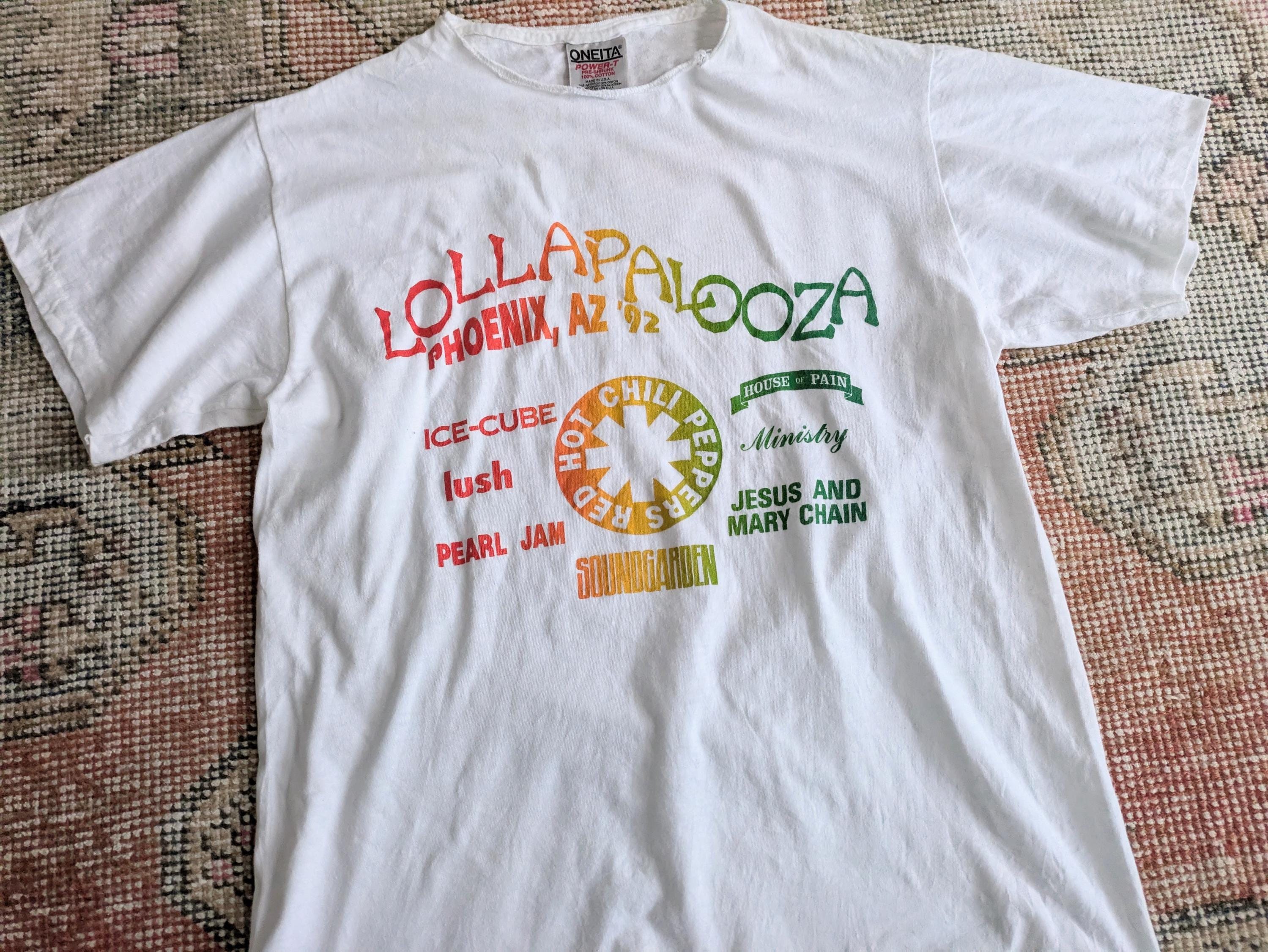 Vtg 90s Lollapalooza Festival '92 RHCP Chili Peppers Pearl Jam
