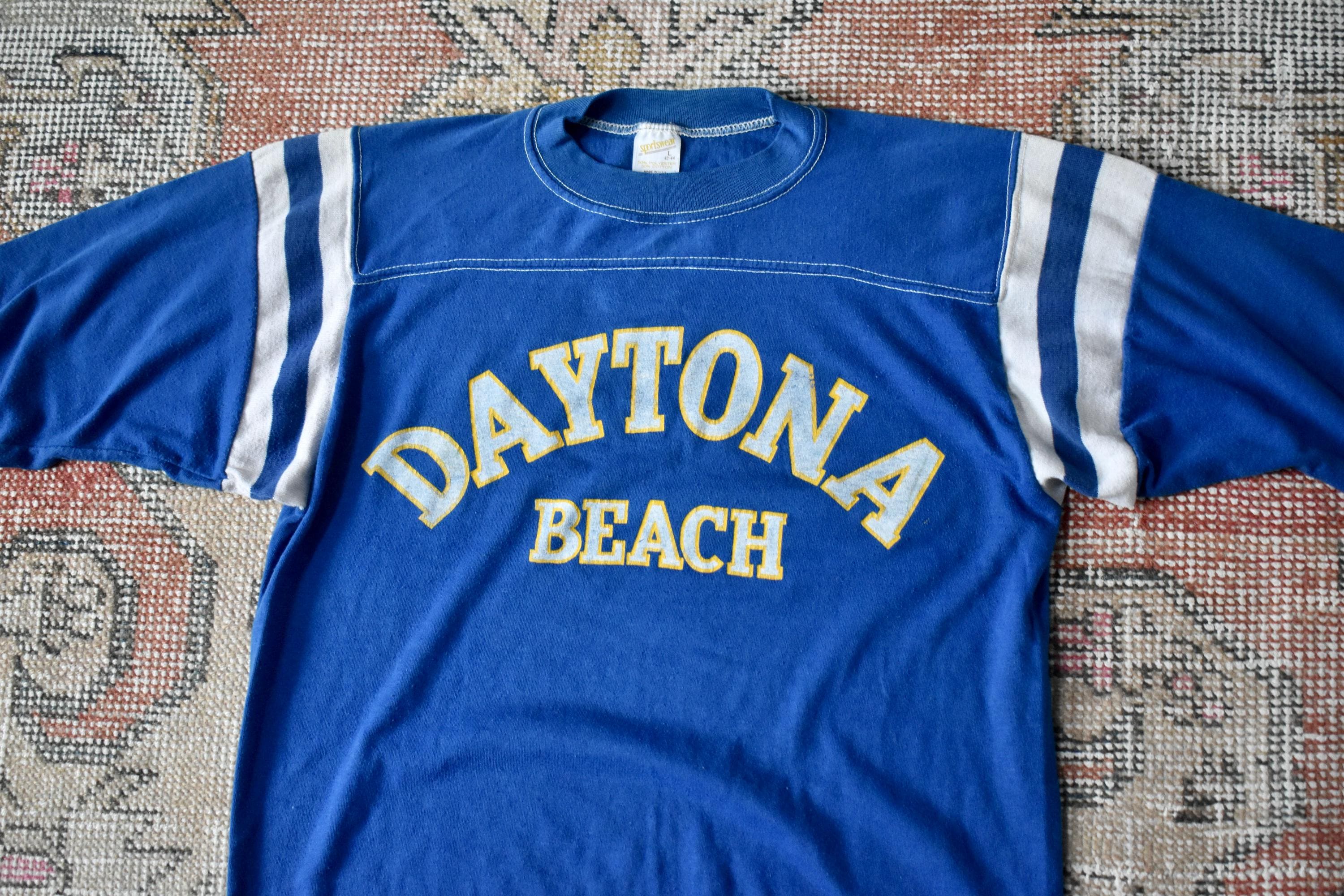 Vtg 80s Daytona Beach Graphic Single Stitch T-shirt Tee Sportswear 