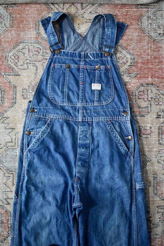 Vtg 50s 60s Big Mac Penneys Square Bak Blue Sanforized Denim