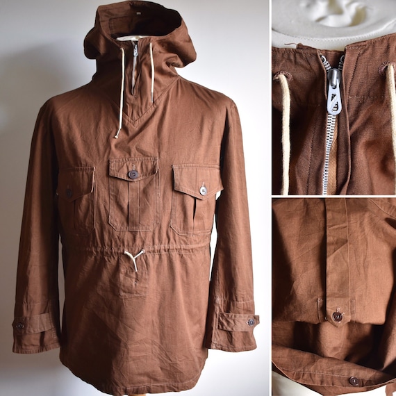 Vtg 40s 50s German Brown Alpine Mountain Ski Smock