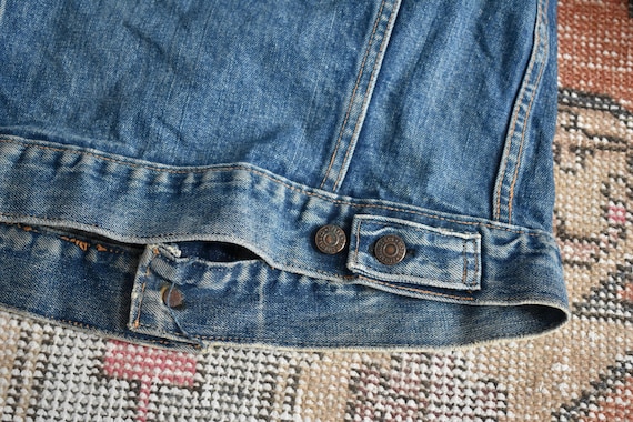 Vtg 60s 70s Levi's Big E 2 Pocket Blue Denim Type 3 Trucker Jean