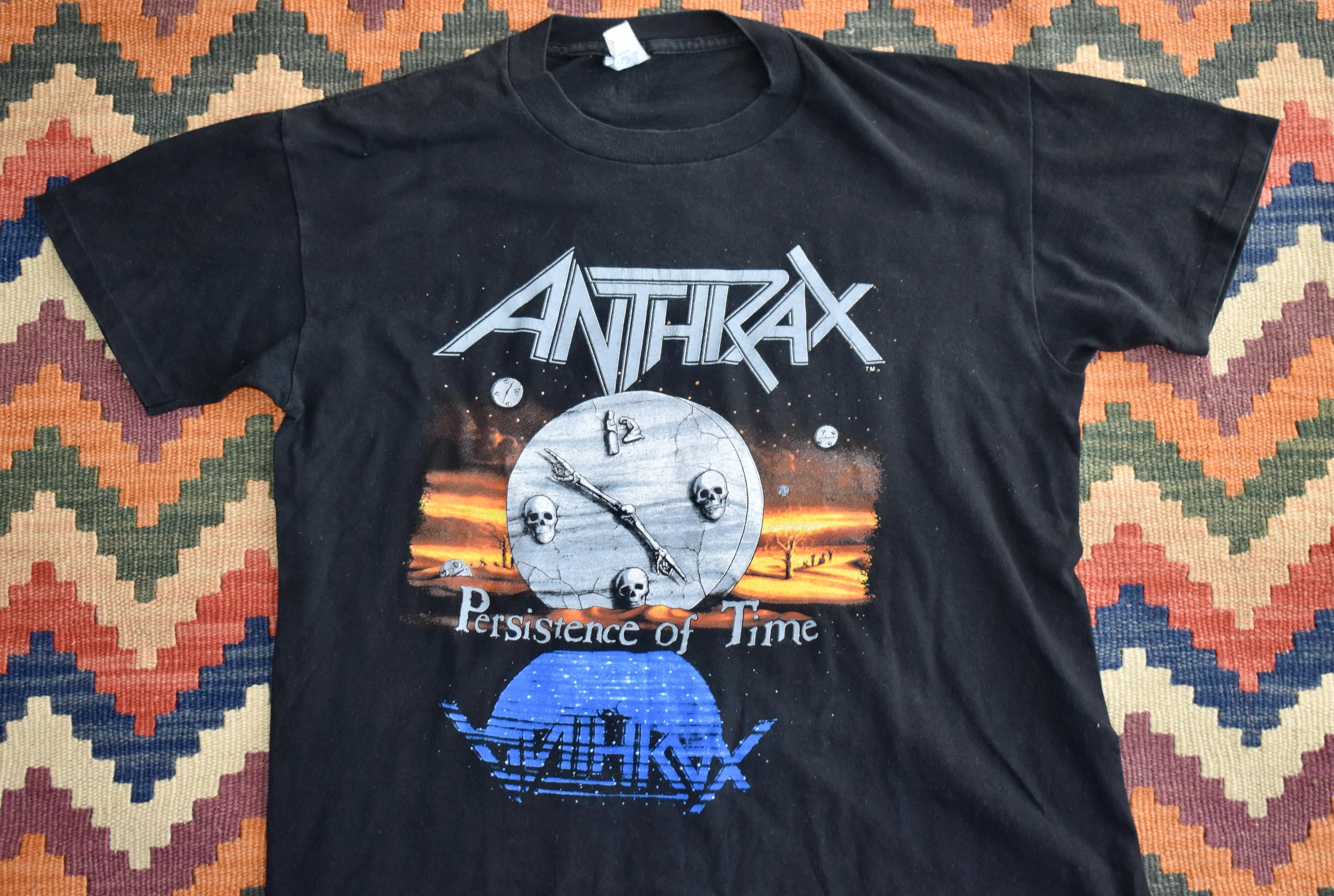 ANTHRAX BROCKUM パーシステンス・オブ・タイム Tシャツ 1990 Vtg 1990 Anthrax Persistence of Time Tour Single Stitch