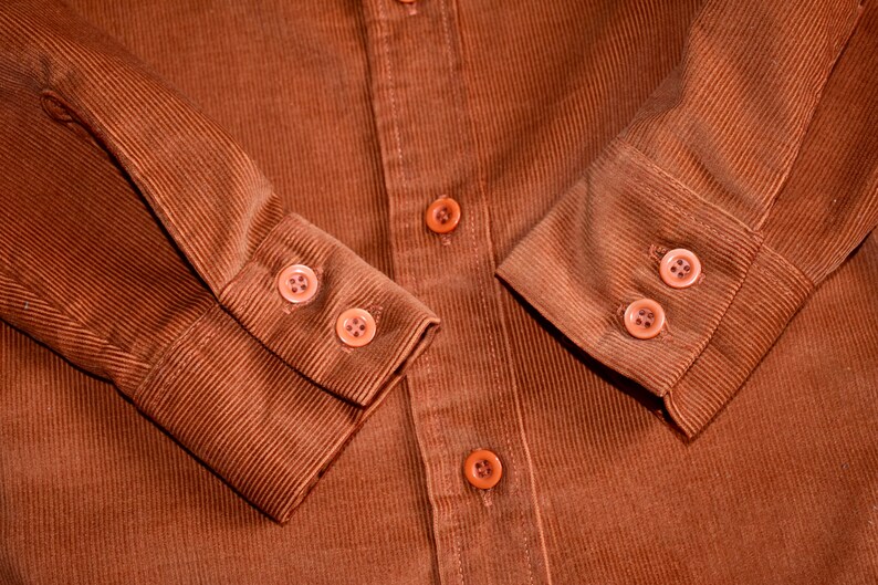 Vtg 60s 70s LEVI'S BIG E Burnt Orange Corduroy Jacket USA Womens Size 13/14 image 8