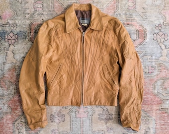 Vtg 60s 70s Natural Comfort Rich Brown Leather East West Style