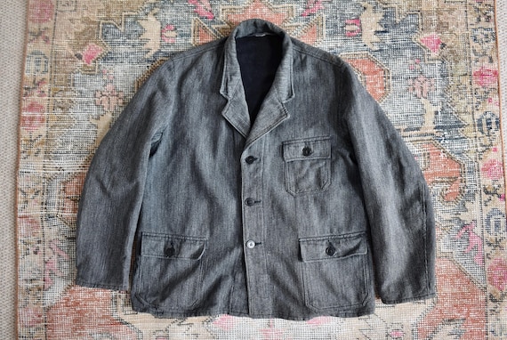 Vtg 50s 60s German - Bewes Bekleid Werke Striped Pique Workwear