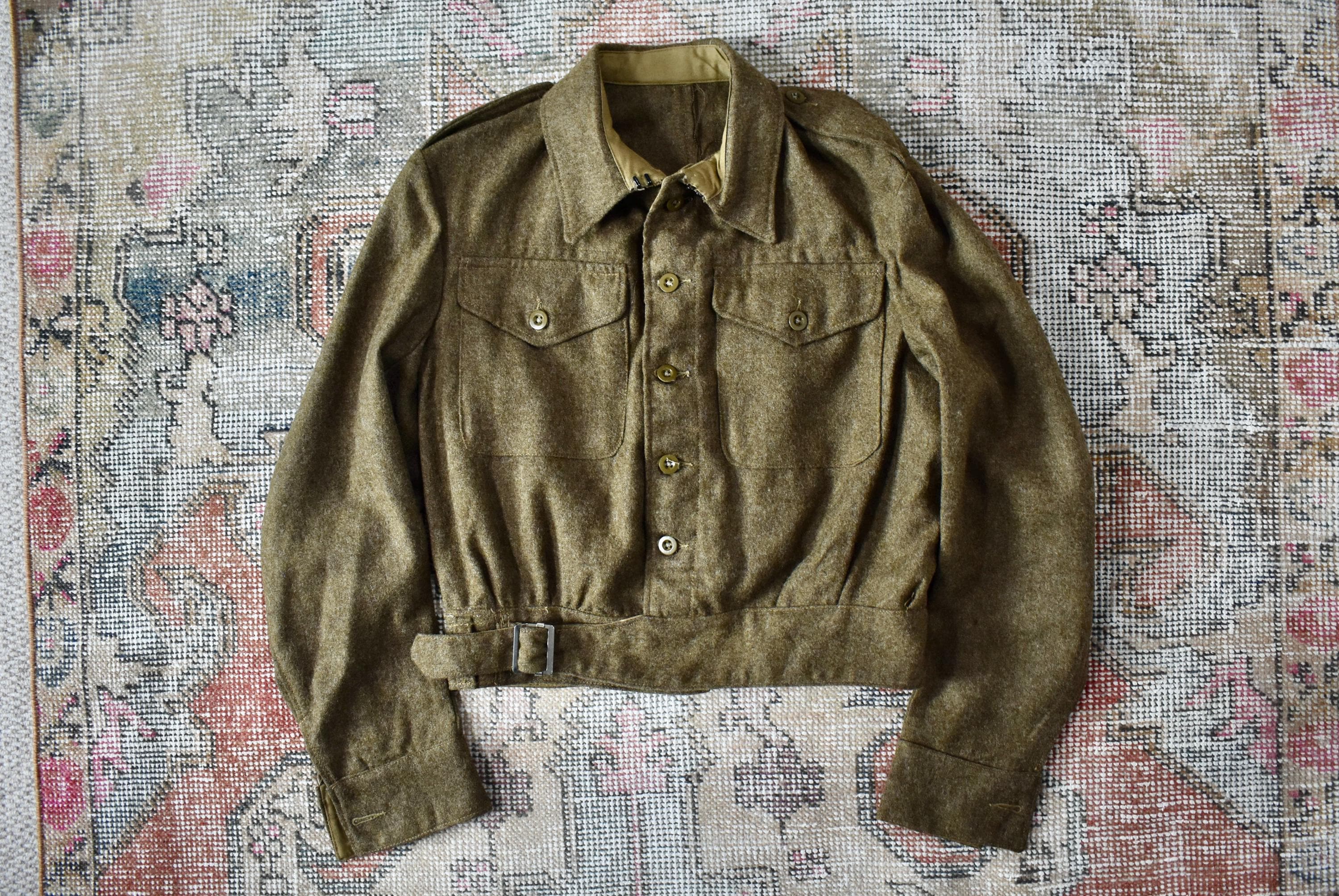 ヴィンテージ WW2 1944 イギリス軍 サージウール バトルドレス 