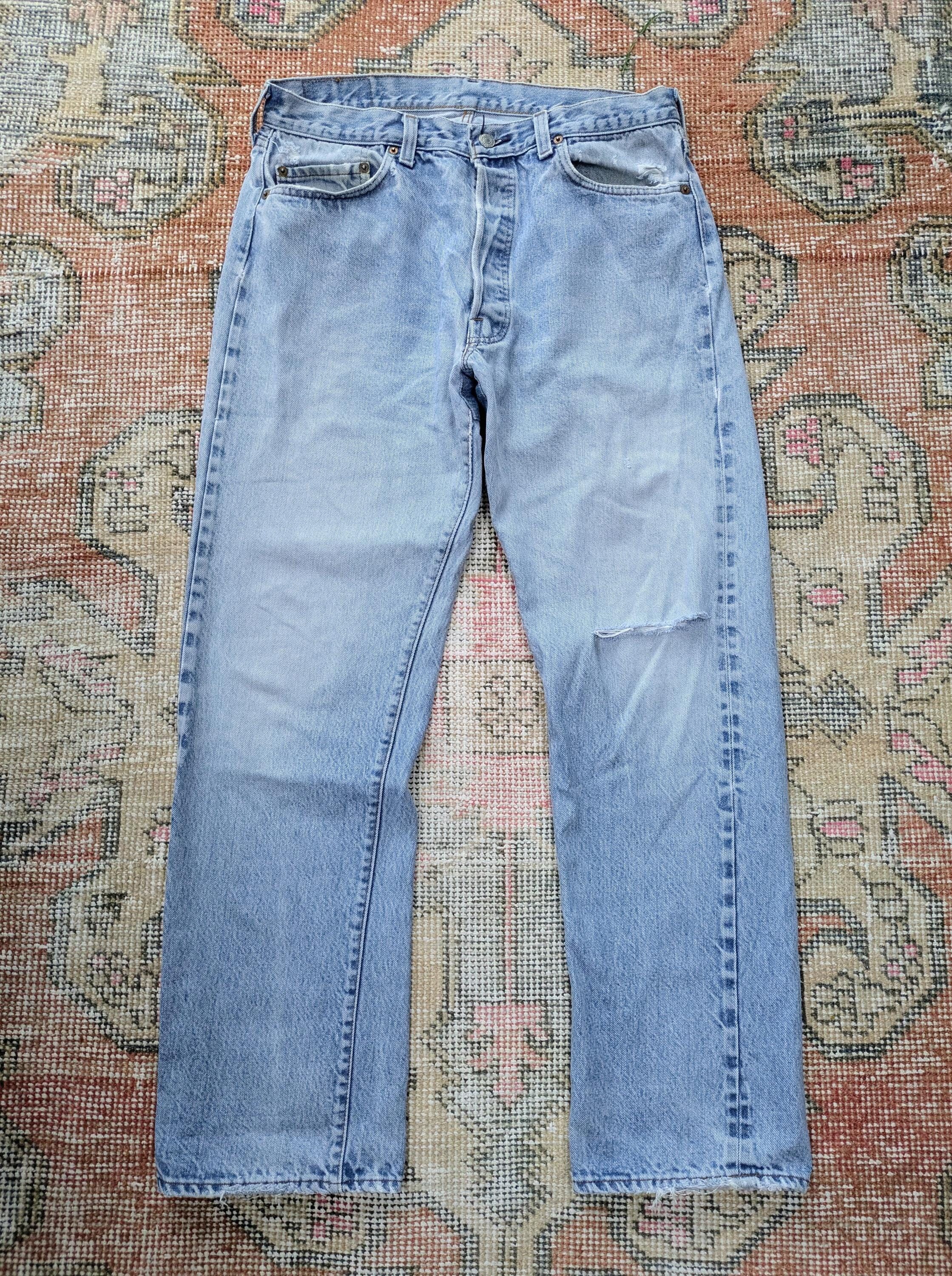 Vtg 70s 80s Levi's 501 Blue Selvedge Denim Redline Jeans Double