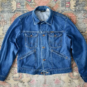 ウエスタンジャケット　made in USA Vtg 70s Wrangler 74126NV No-fault Denim Trucker Jean Jacket USA 42