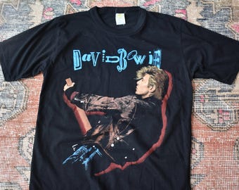 Vtg 80s David Bowie the Glass Spider Tour Single Stitch Band T